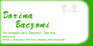 dorina baczoni business card